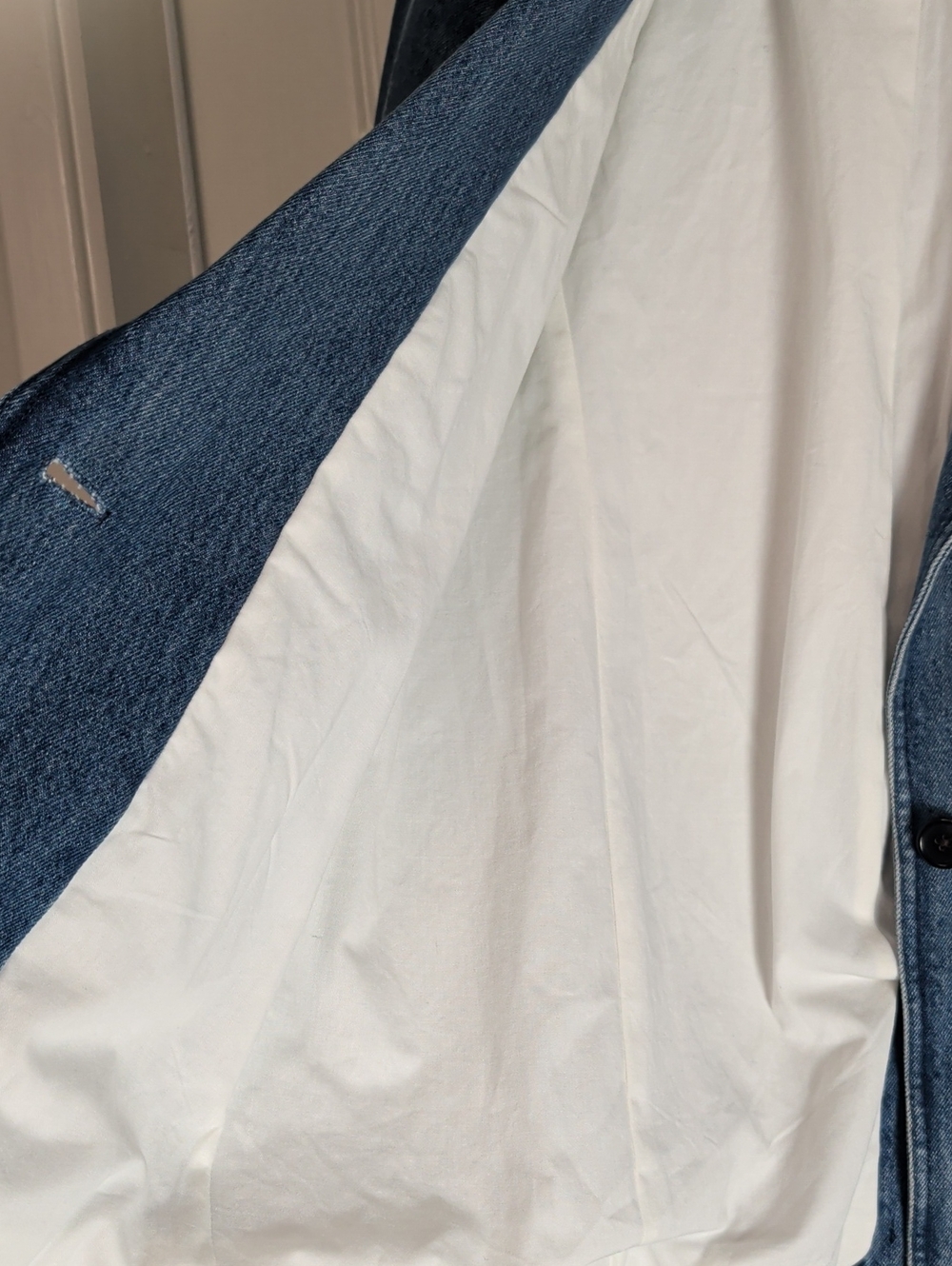 ME+EM Denim Blazer Denim Wear-With-Everything Blazer Women 6 - Picture 6 of 8